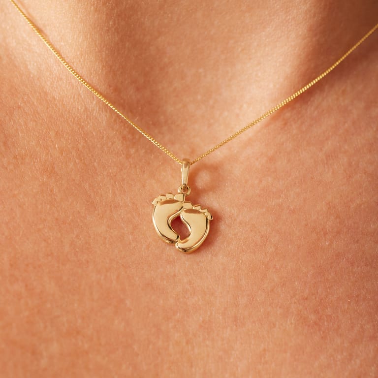 9 Karat Anhänger Babyfüße