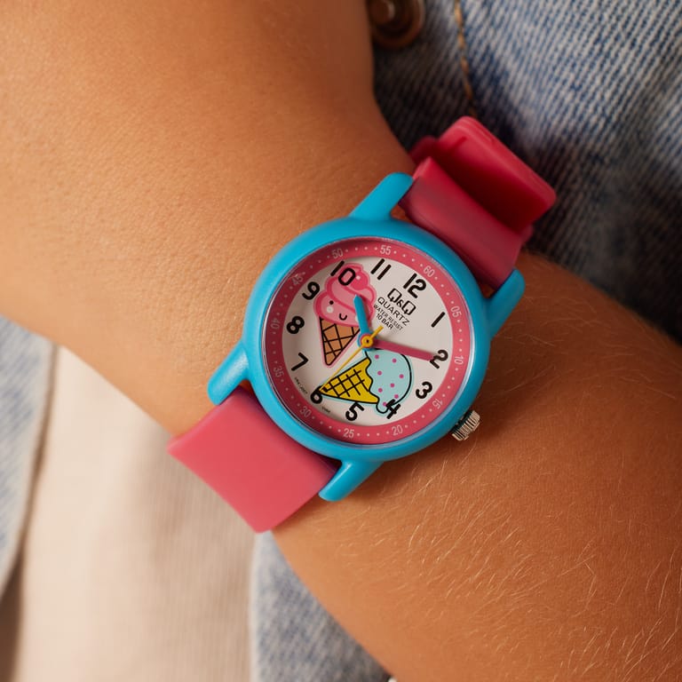 Q&Q Kinder Horloge Roze