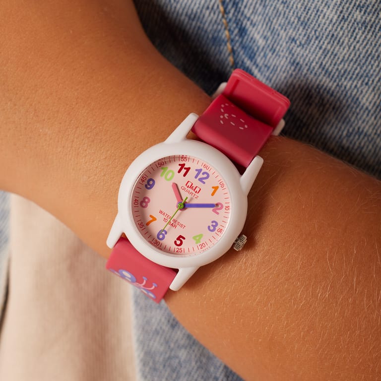 Q&Q Kinder Horloge Roze