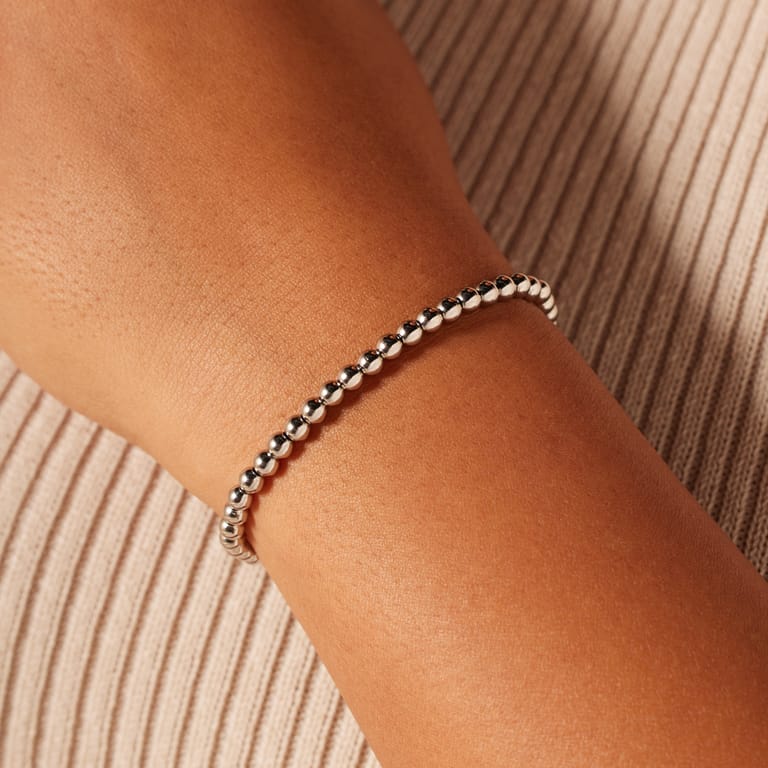 Stalen kralenarmband voor dames