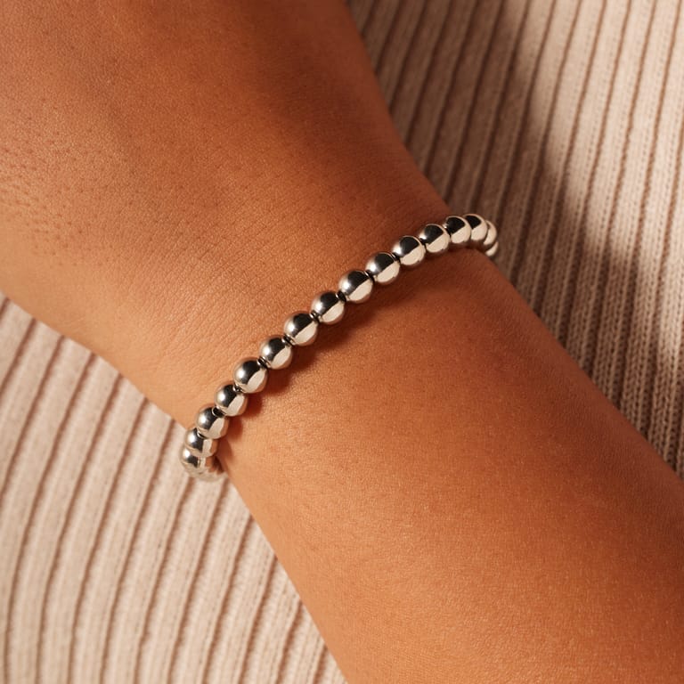 Stalen kralenarmband voor dames