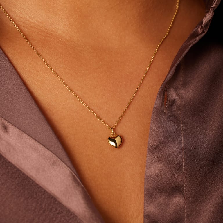 Zilveren goldplated ketting met hanger voor dames