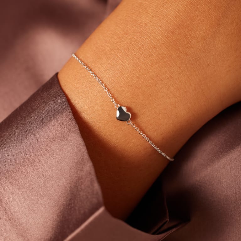 Silbernes Fantasiearmband für Damen mit Zirkonia