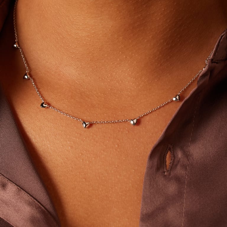 Zilveren ketting met hanger voor dames