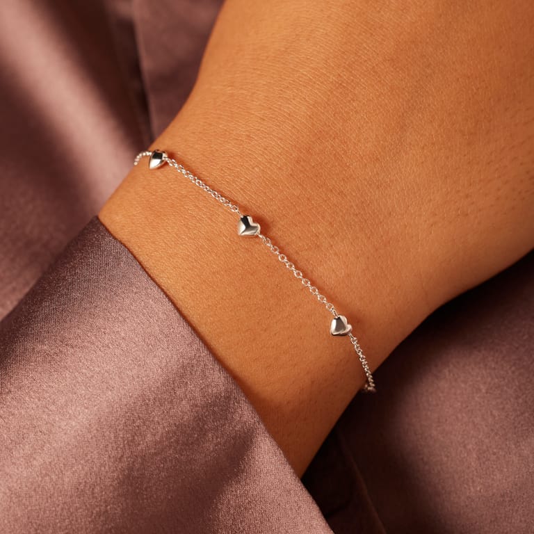 Zilveren fantasiearmband voor dames