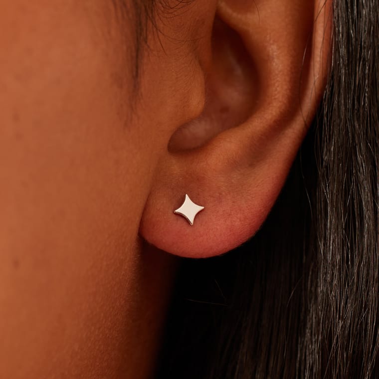 Silberne Ohrstecker für Damen