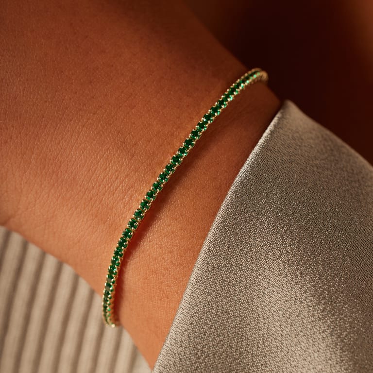 Silbernes, goldbeschichtetes Armband für Damen