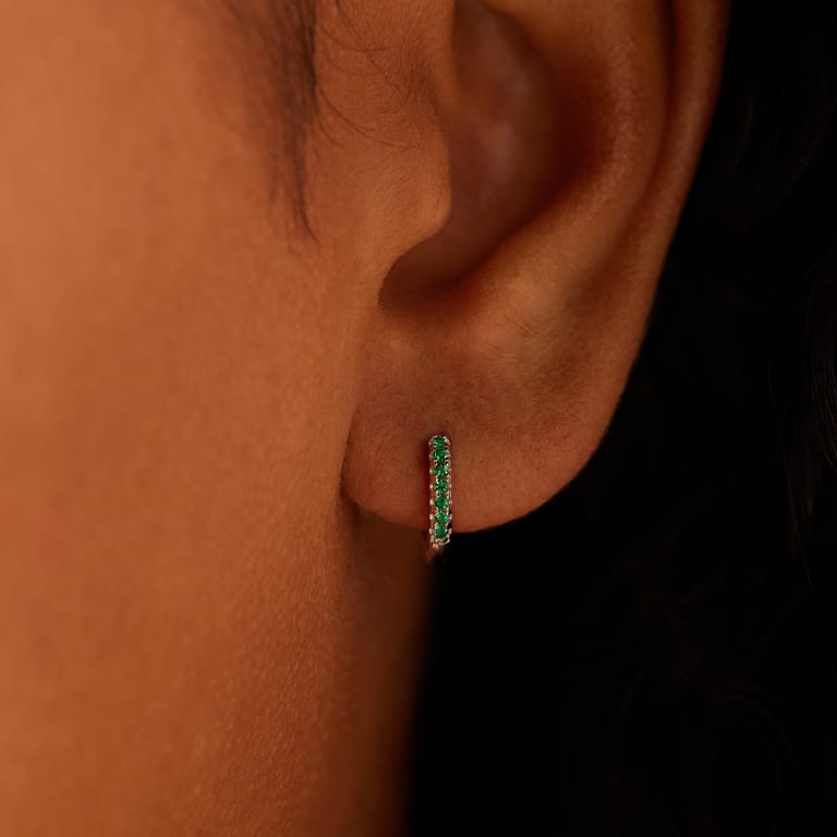 Zilveren oorringen 12mm met zirkonia