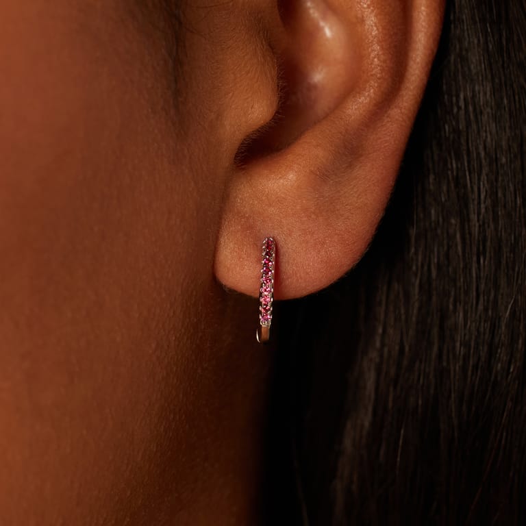 Zilveren oorringen 15mm met zirkonia