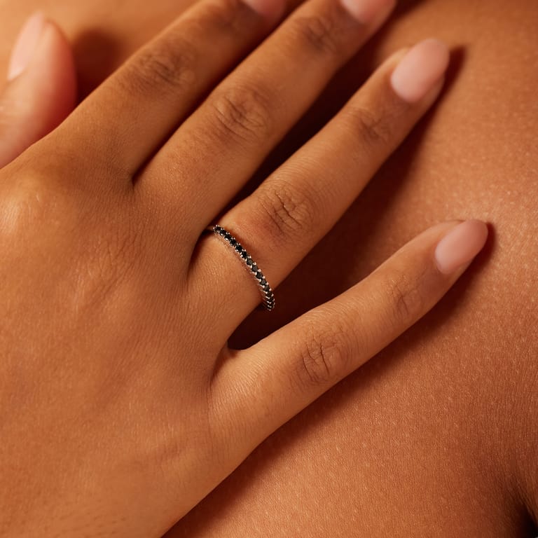 Zilveren ring met zirkonia voor dames