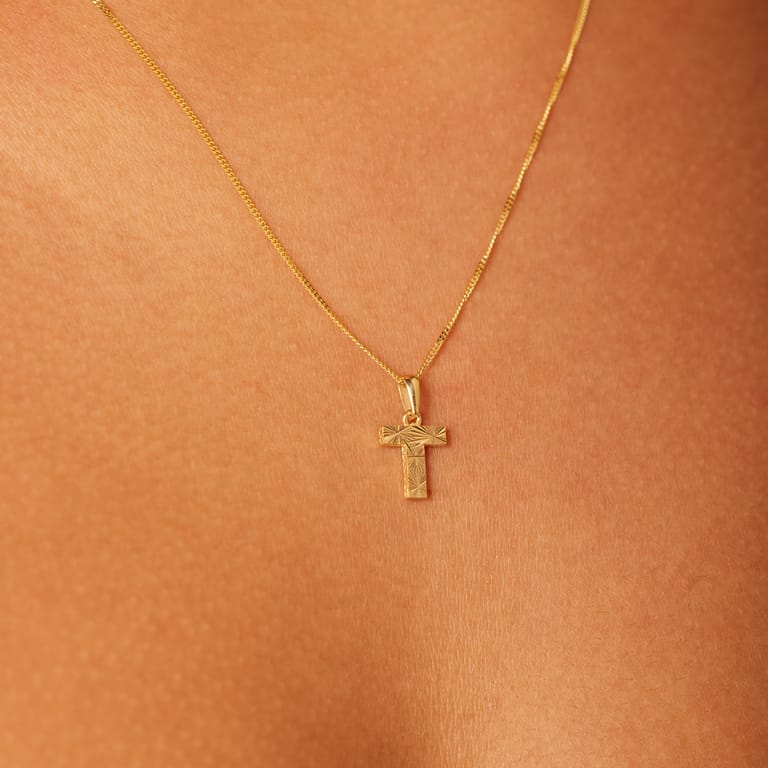 14 Karat Gelbgold Buchstabenanhänger für Damen