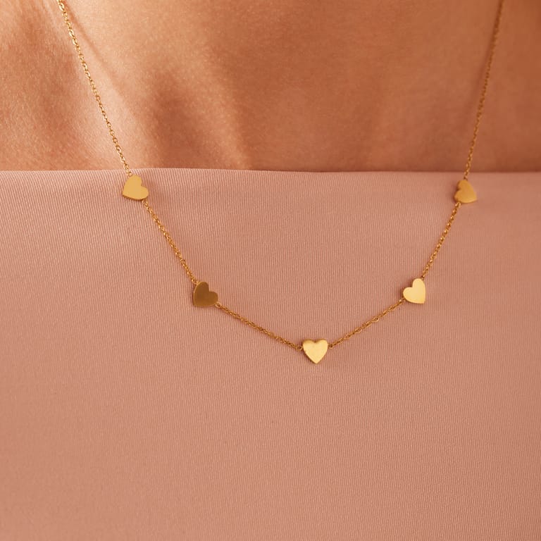 Stainless steel goldplated ketting harten