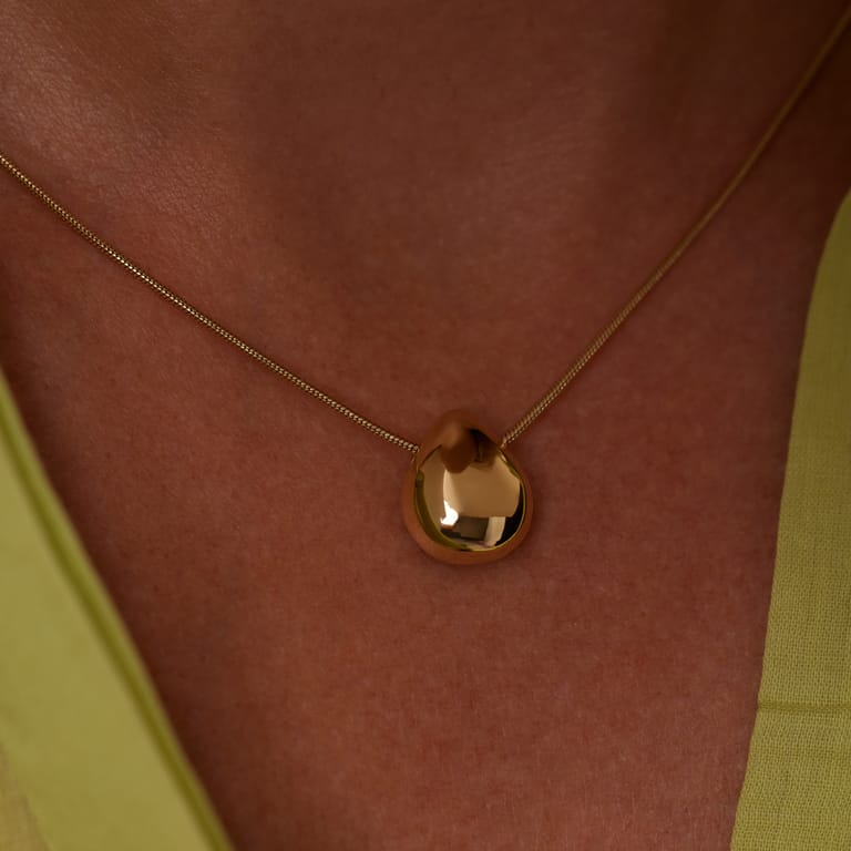 Zilveren goldplated ketting met hanger voor dames