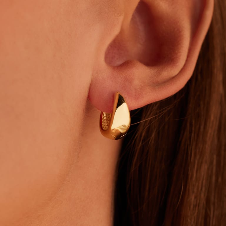 Zilveren goldplated oorbellen voor dames