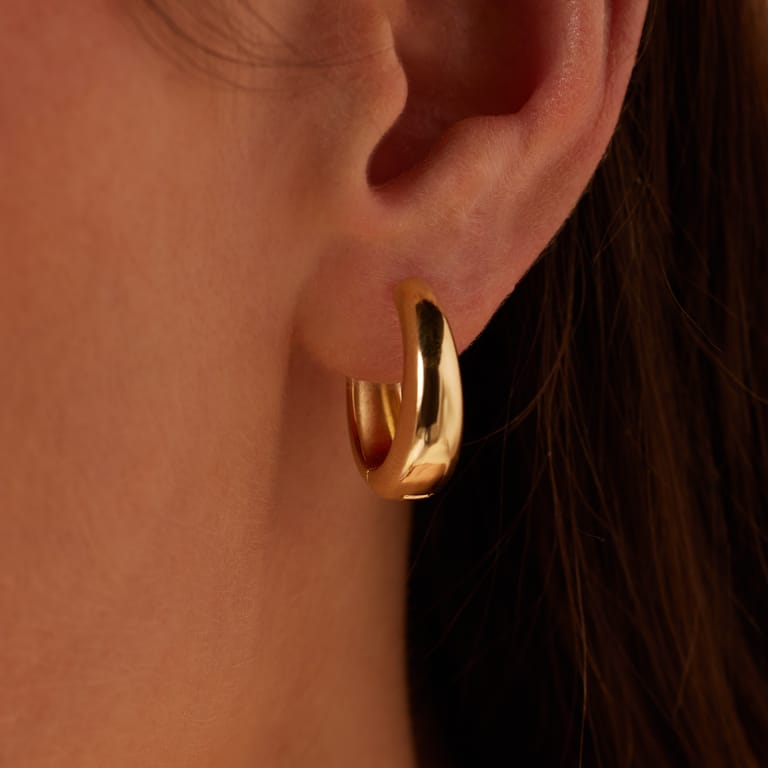 Zilveren goldplated oorringen voor dames