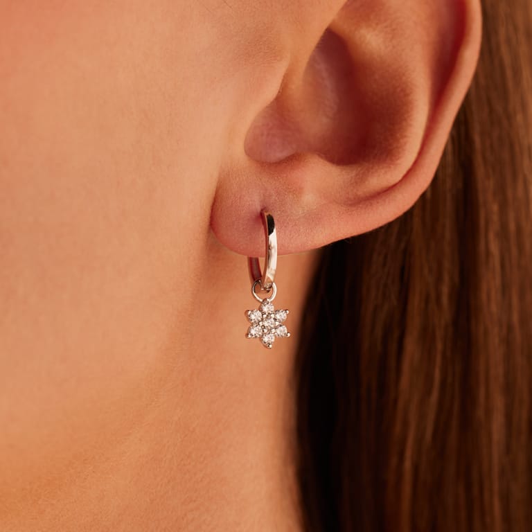 Zilveren oorringen met zirkonia voor dames