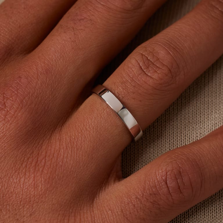 Zilveren liefdesring heren