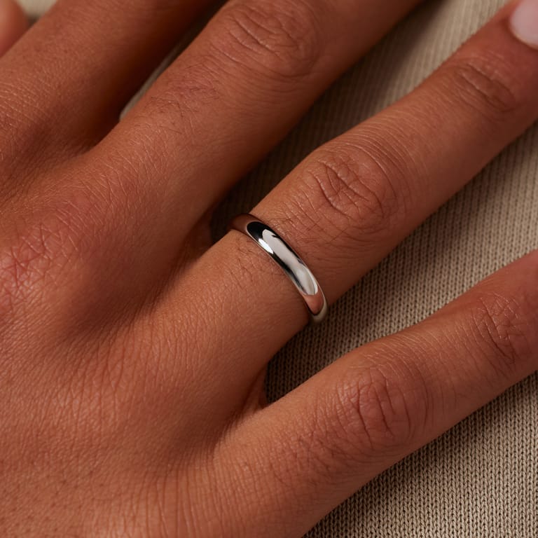 Zilveren liefdesring heren