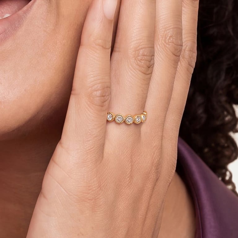 Edelstahlring mit Kristall für Damen