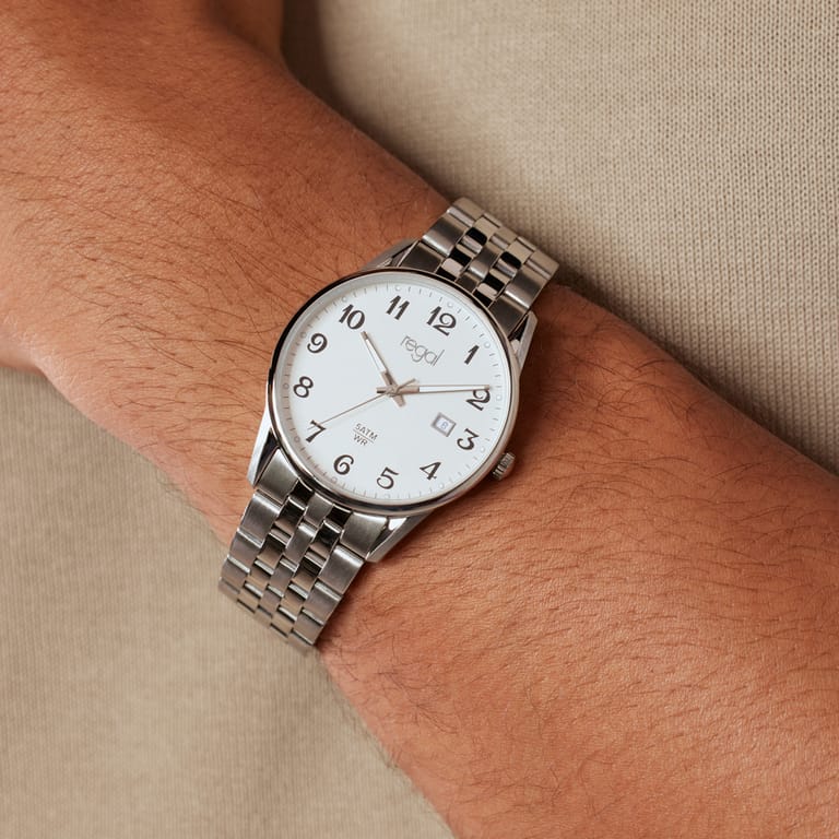 Moretime stalen herenhorloge zilver