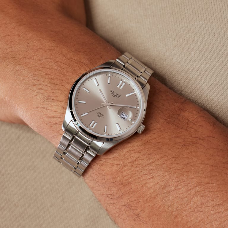 Moretime stainless steel herenhorloge zilver