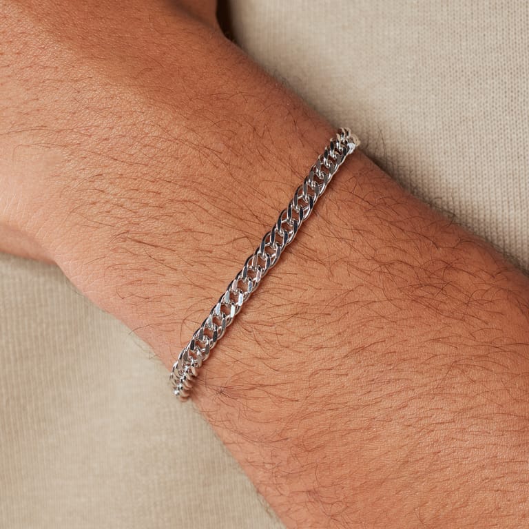 Zilveren herenarmband