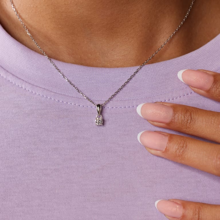 Zilveren hanger met zirkonia voor dames