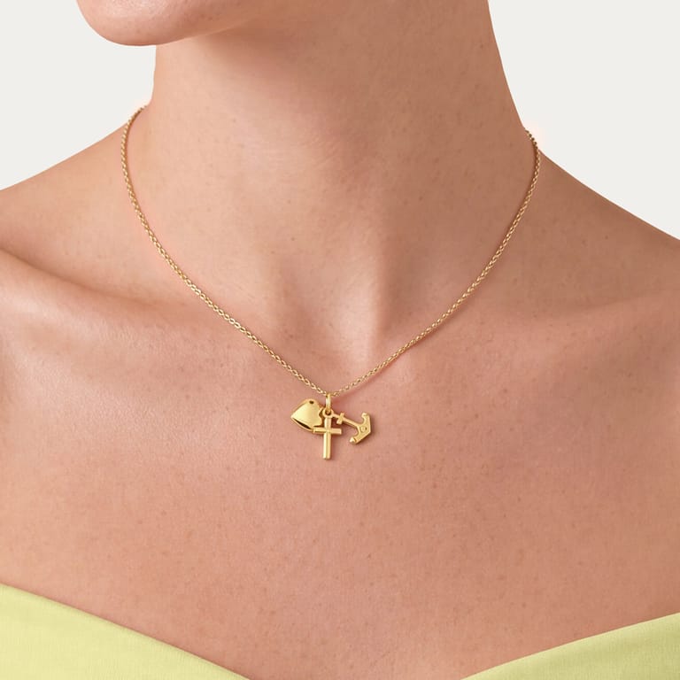 Zilveren goldplated hanger voor dames