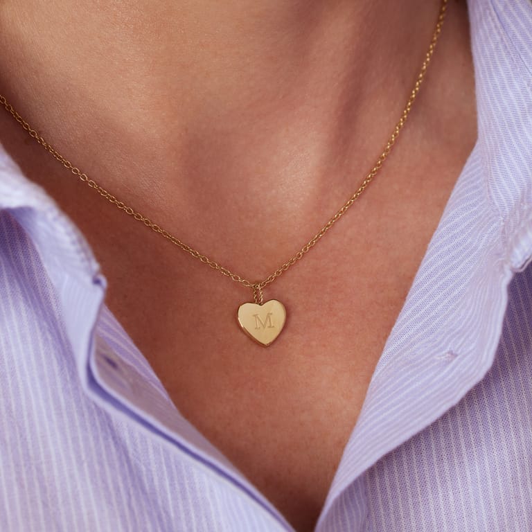 Edelstahlkette mit Herzanhänger für Damen