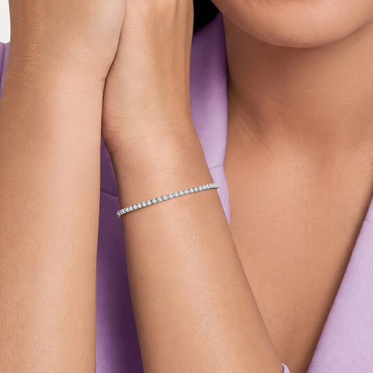 Zilveren tennisarmband