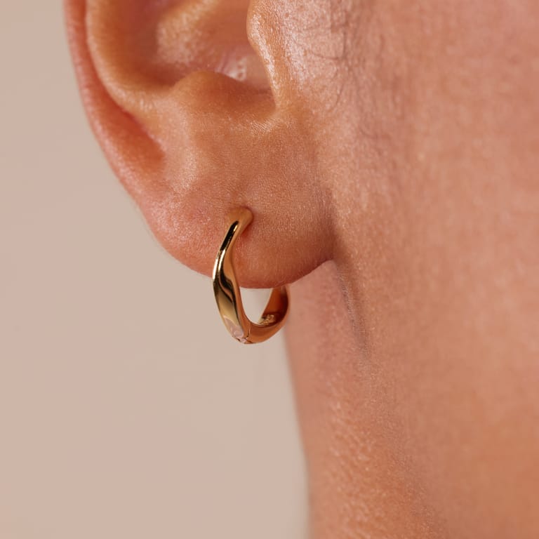 Zilveren goldplated oorringen