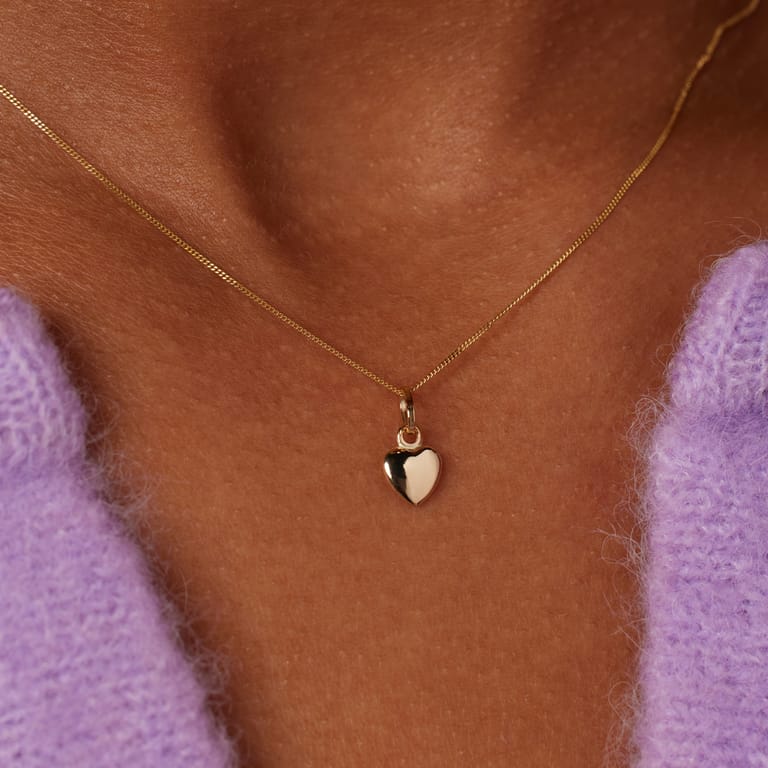 9 Karat Anhänger Herz 6x8mm