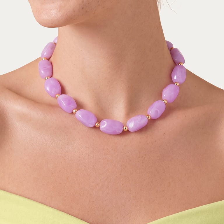 Stainless steel kralenketting voor dames