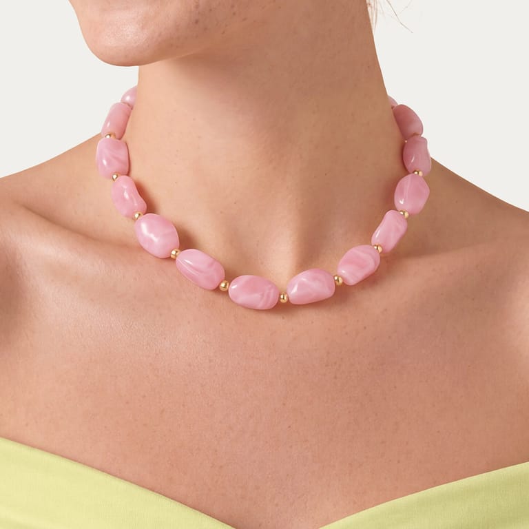 Stainless steel kralenketting voor dames
