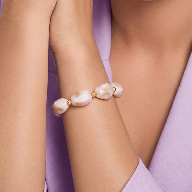 Stainless steel kralenarmband voor dames