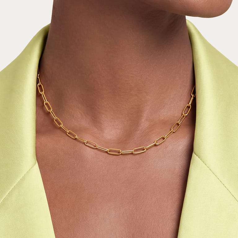 14 karaat geelgouden closed forever ketting