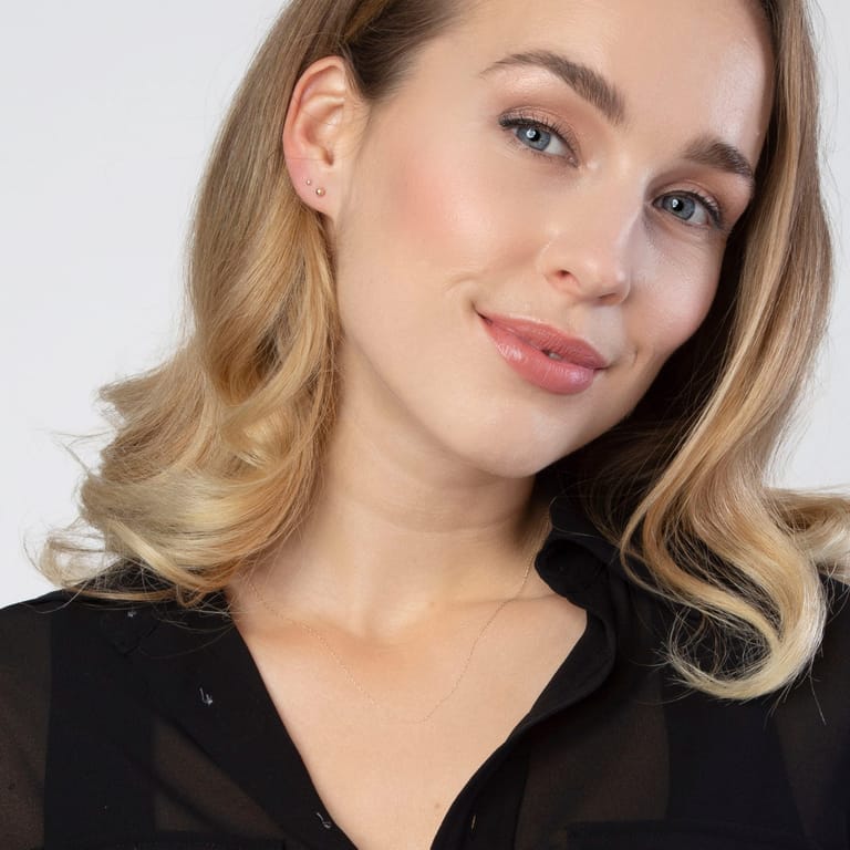 Ohrringe aus 375 Gold, Kugel, 3 mm