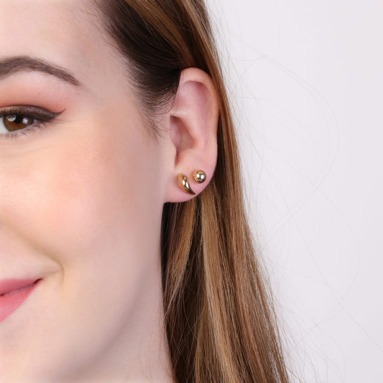 9 karaat oorknop bol 6mm voor dames