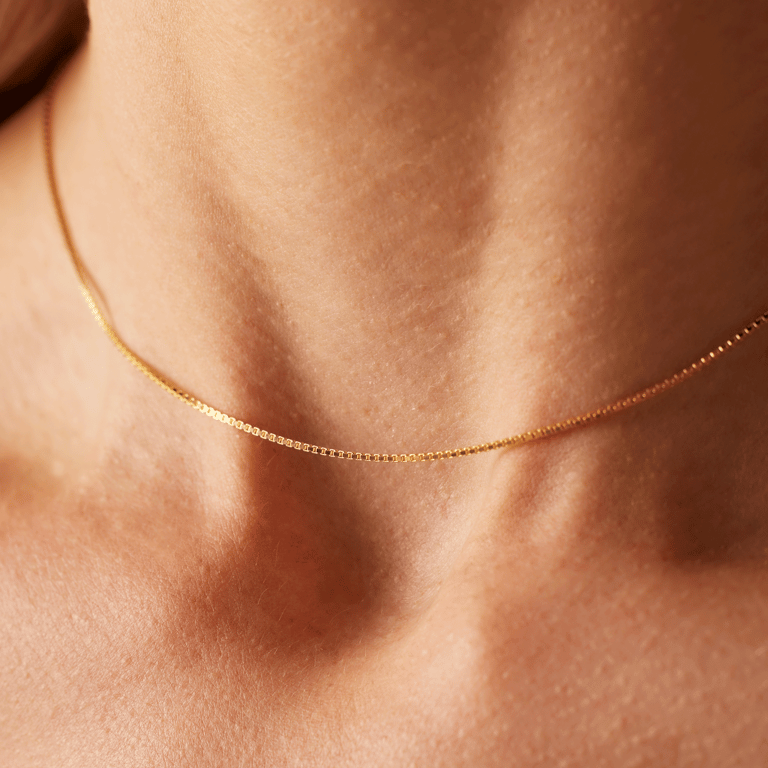 Gerecycleerd zilveren goldplated ketting venetiaan