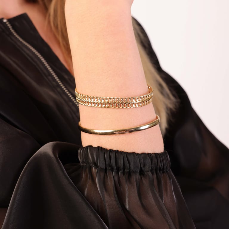 14 Karaat geelgouden armband gourmet