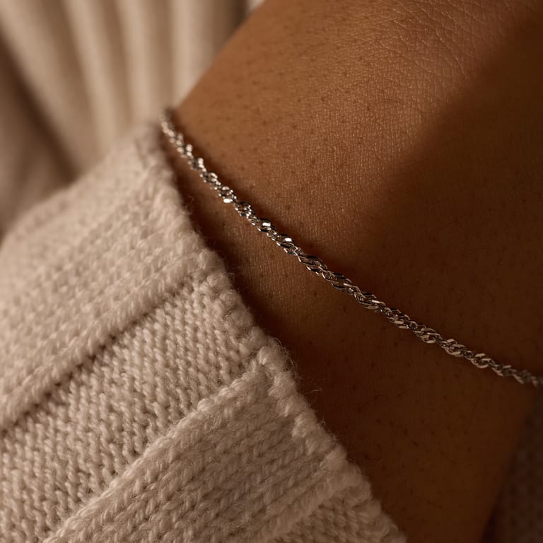 Armband, 925 Silber, Drehoptik
