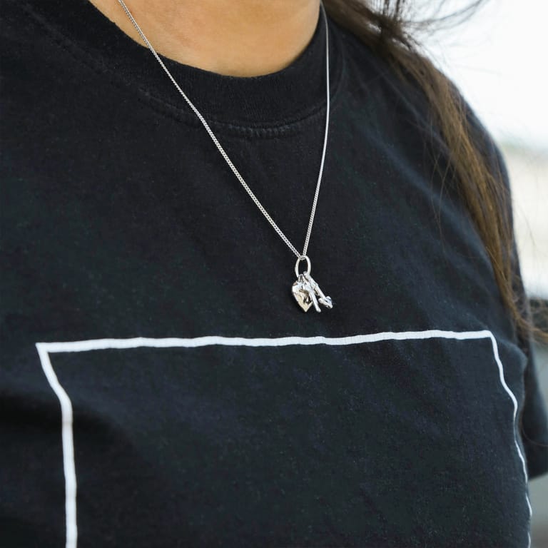 Zilveren hanger geloof, hoop, liefde