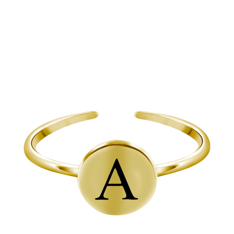 Zilveren goudkleurige ring voor dames