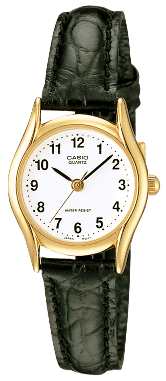 Casio Damen Uhr Schwarz Leder LTP-1154PQ-7BEG