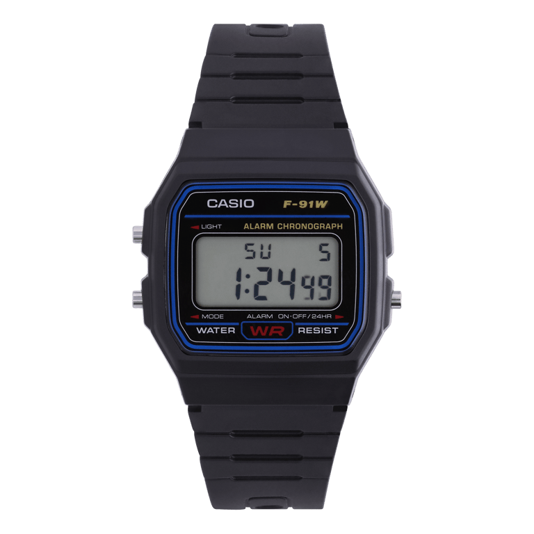 Casio Retro Digitaal Horloge Zwart F-91W-1YEG