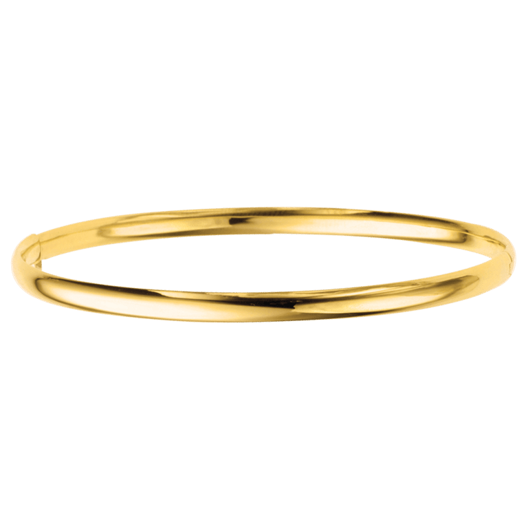 14 karaat geelgouden holle bangle armband