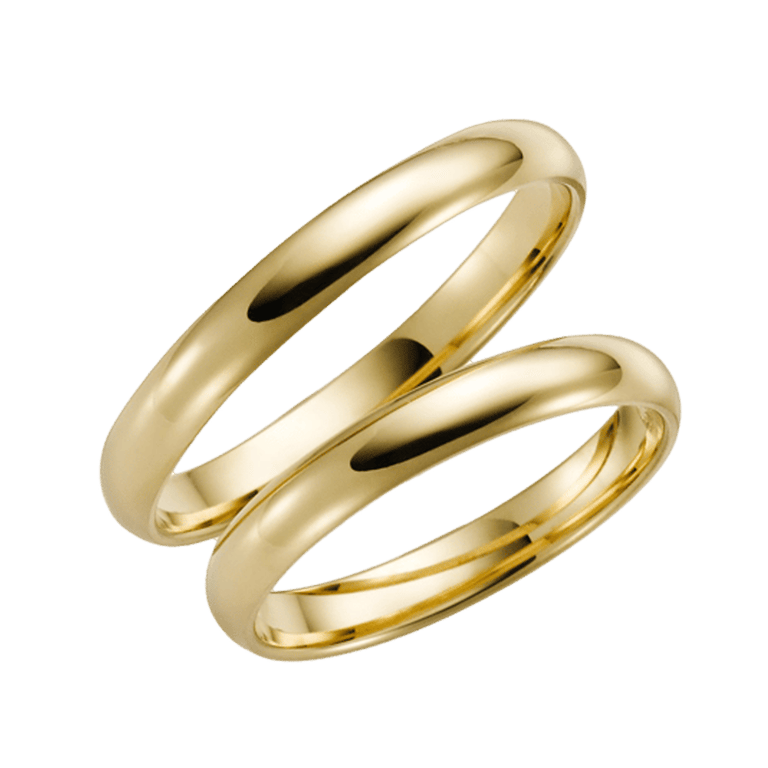 Stephanotus, gelbgoldener Trauring für Damen, 14 Karat, H52