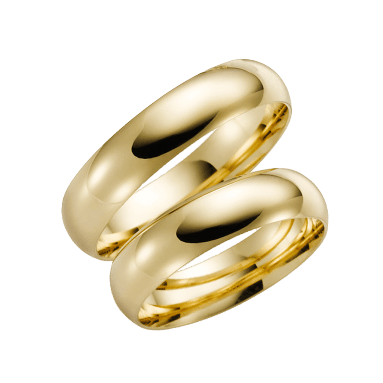 Passionsblume, gelbgoldener Trauring für Damen, 14 Karat, H53
