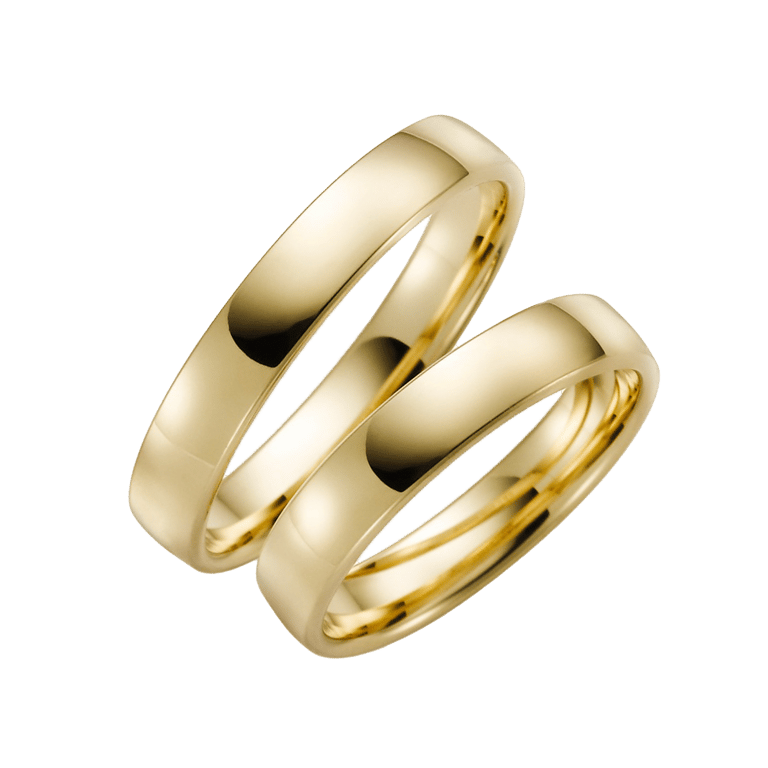 Trauring für Herren, 585 Gelbgold, Tausendschön, H55