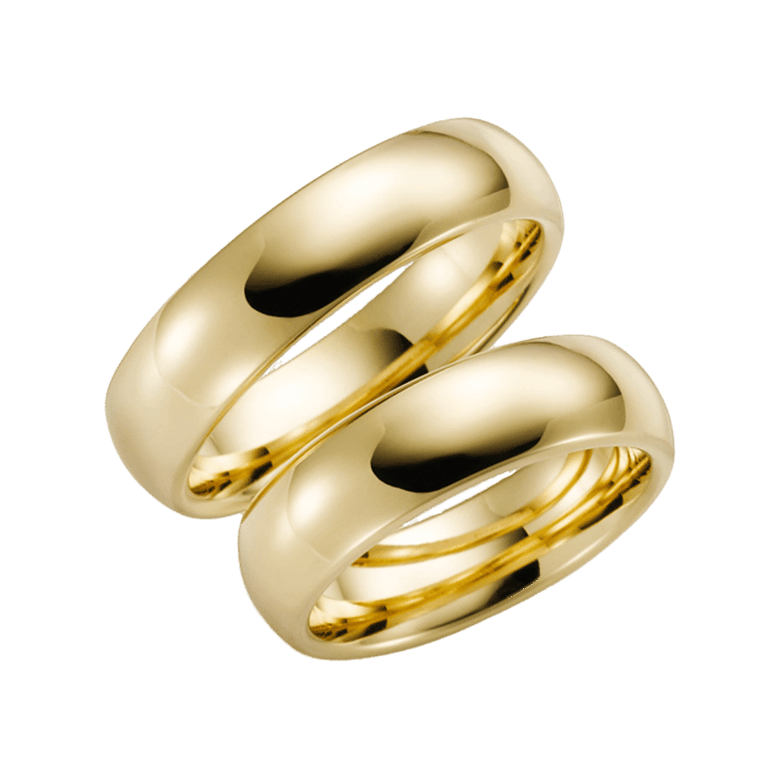 14-karätiger gelbgoldener Ehering Delphine Damen H60